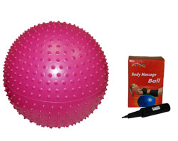 Мяч пупырчатый GB02 75 см в коробке с насосом 
